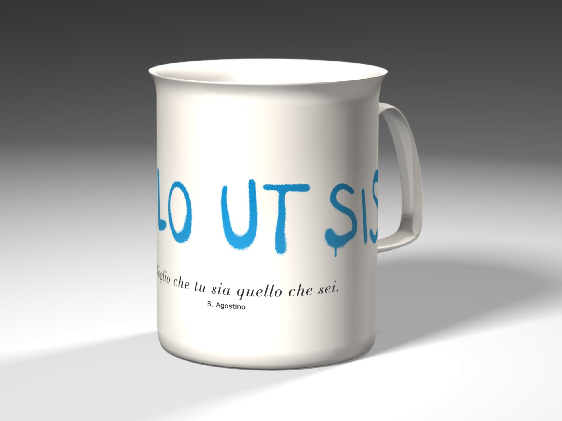 Tazza letteraria - Volo ut sis (Voglio che tu sia quello che sei)- S.Agostino